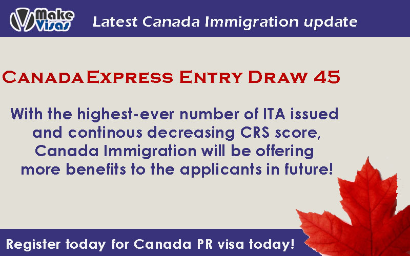 Express Entry Draw 45 with the highest ever invitations sent